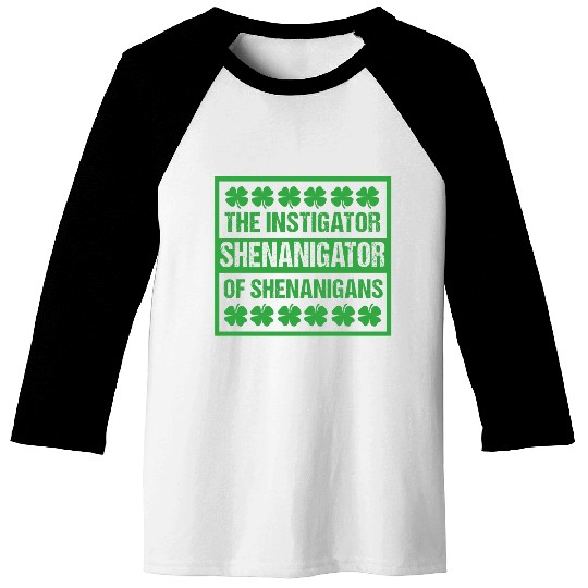 Funny Shenanigans St Patricks Day Shenanigator Baseball Tees