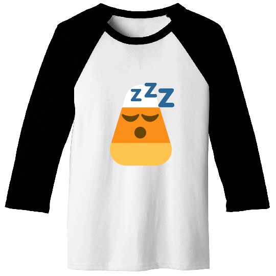 Sleeping Candy Corn Halloween Costume Baseball Tees