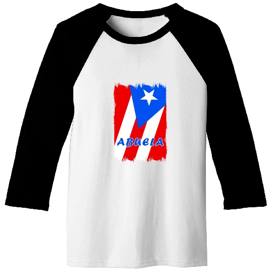 Puerto Rico grandmother flags design Baseball Tees