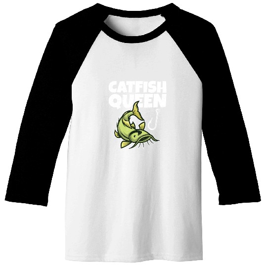 Wels Catfish Design For A Catfish Queen Baseball Tees