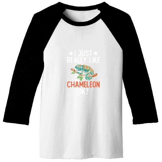 I Just Really Like Chameleon Lizard Reptile Pet Baseball Tees