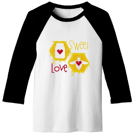 Sweet love yellow honey bee Baseball Tees