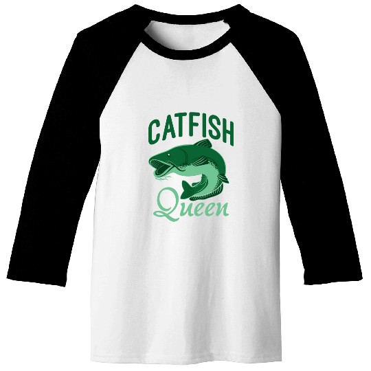 Wels Catfish Design For A Catfish Queen Baseball Tees
