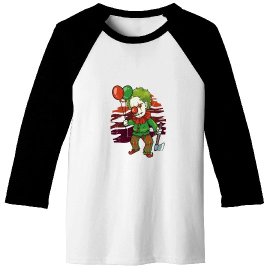 Scary Clown for Horror Fans Baseball Tees