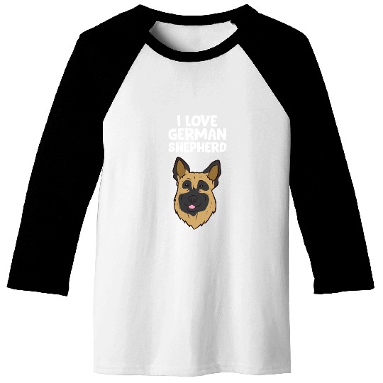 German Shepherd - I love German Shepherd Baseball Tees