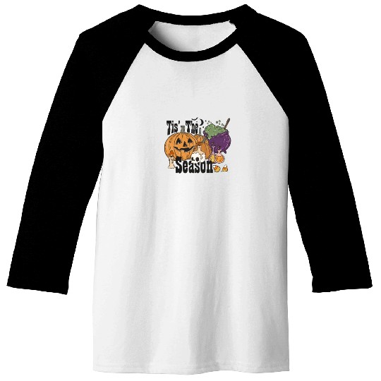 Fun Halloween Designs Tis the Season Baseball Tees