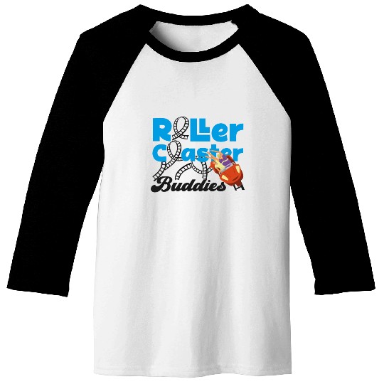 Roller Coaster Friends Besties Baseball Tees