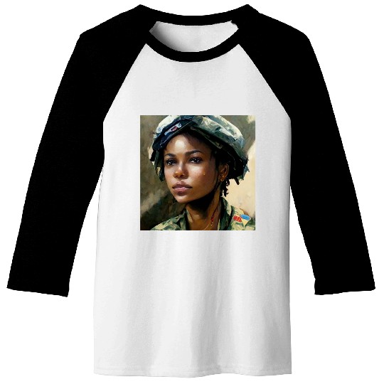 Beautiful US army combat medic painting Baseball Tees