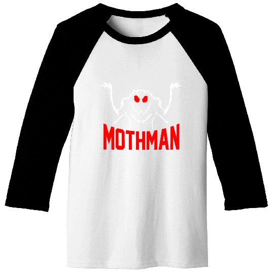 Folklore Monsters Cryptid Goth Mothman Baseball Tees
