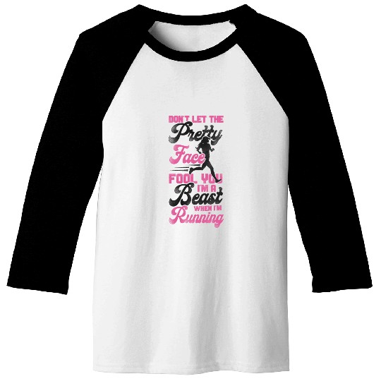 Running Runner Half Marathon Girl Baseball Tees
