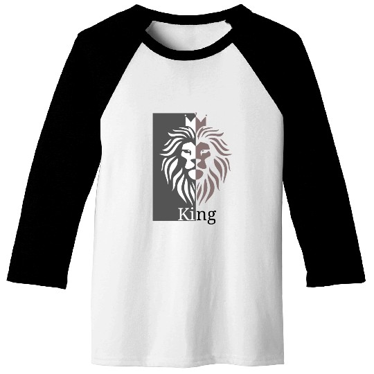 Lion the King of Jungle Baseball Tees
