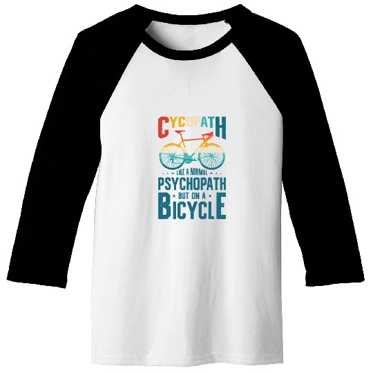 Funny Cycling Riders Cyclist Bicycle Mountain Baseball Tees