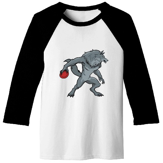 Disc Golf Werewolf Baseball Tees