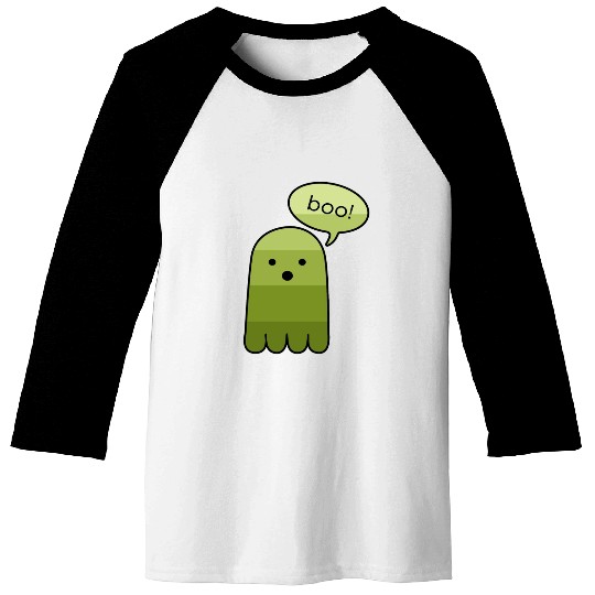 Army Green Boo Ghost Halloween Baseball Tees