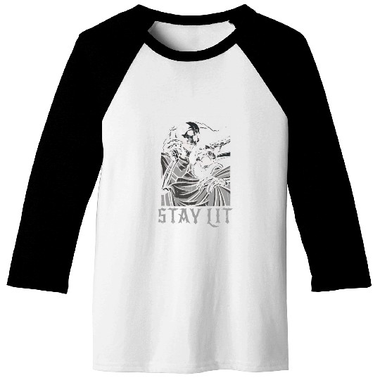 Skeleton Bones Tarot Card Occult Stay Gothic Baseball Tees