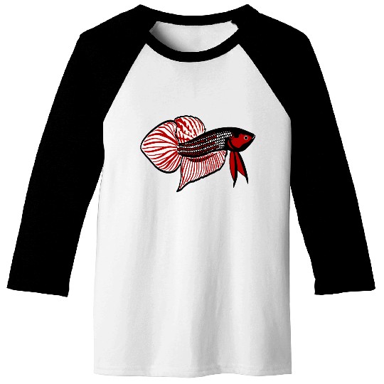 WILD BETTA FISH Baseball Tees