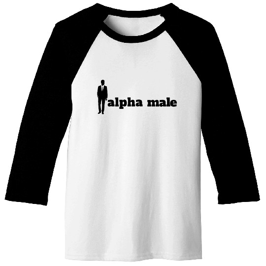 alpha male logo black Baseball Tees