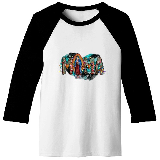 Mama Virgin Mary Baseball Tees