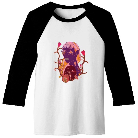 Abstract Woman Face Baseball Tees