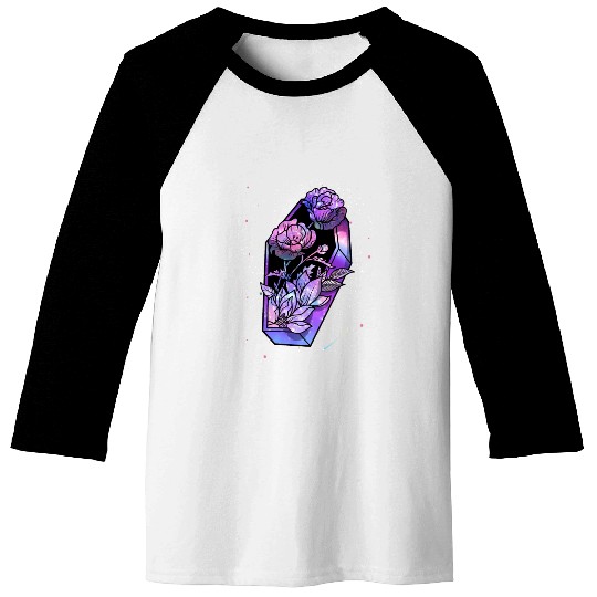 Coffin of Roses Baseball Tees