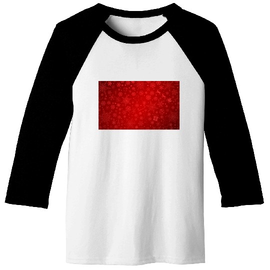 Abstract Red Christmas Winter Pattern Baseball Tees
