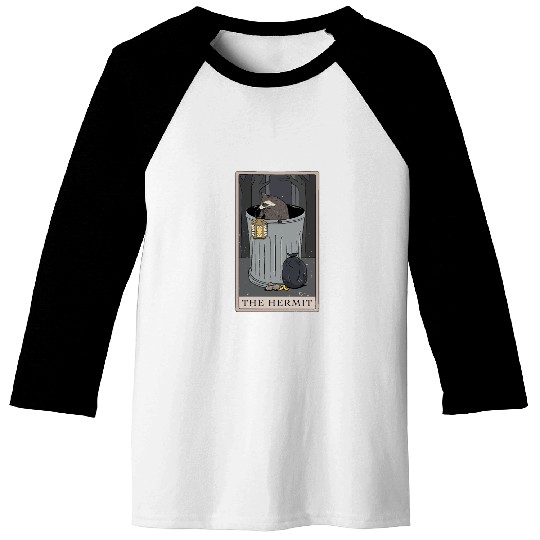 raccoon Hermit Tarot Card Baseball Tees