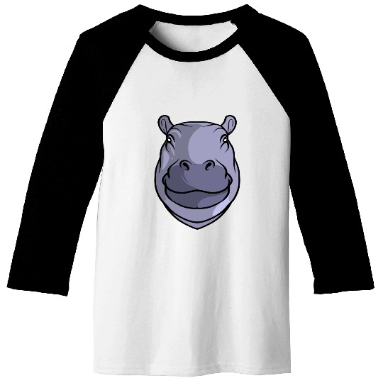 Hippo Head Baseball Tees