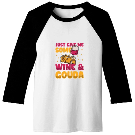 Gouda Cheese Slices charcuterie cheese board Baseball Tees