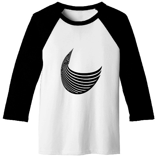 Geometric Stripe Wings Baseball Tees