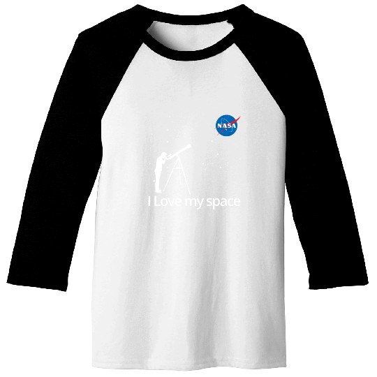 NASA I Love My Space Telescope Galaxy Baseball Tees