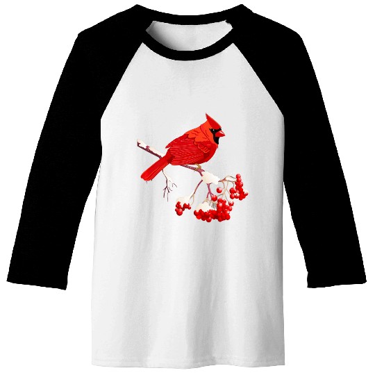 Awesome Red Cardinal Birds Gift Nature Lover Funny Baseball Tees