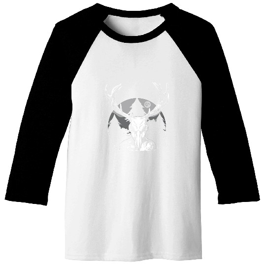 Folk Creature Moon Wendigo Halloween Cryptid Baseball Tees