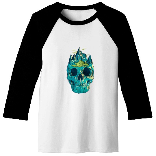Funny Skull Nature Hiking Team Baseball Tees