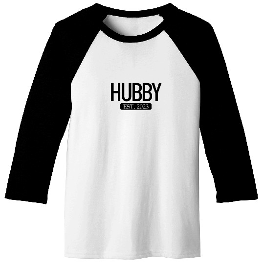 Hubby Est. 2023 Matching Couple Newlywed Marriedma Baseball Tees