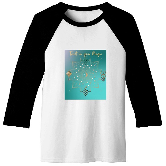 Celestial Trust in your Magic Emerald Baseball Tees