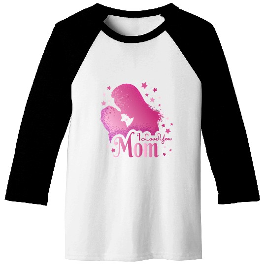 I Love you MOM ! Baseball Tees