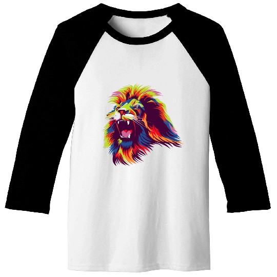 Lion Colorful Baseball Tees