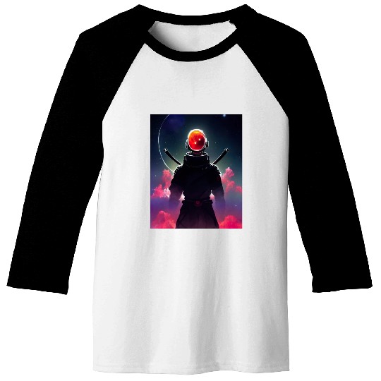 Astronaut Samurai Baseball Tees