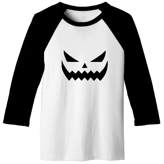 Giant Jack O' Lantern Face | Halloween Pumpkin Fun Baseball Tees
