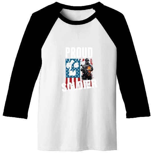 Army - proud of a us soldier Baseball Tees