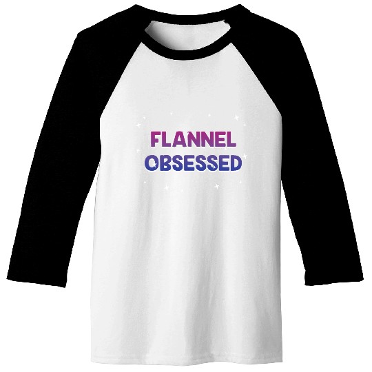 Flannel Obsessed Bisexual LGBTQ Bi Pride Outfit Baseball Tees