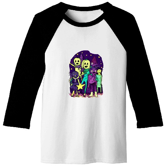 Halloween Funny Friends Baseball Tees