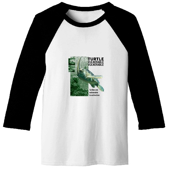 Turtle layout green Baseball Tees