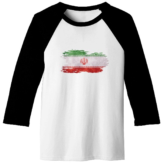 Iran - national flag, brush effect Baseball Tees