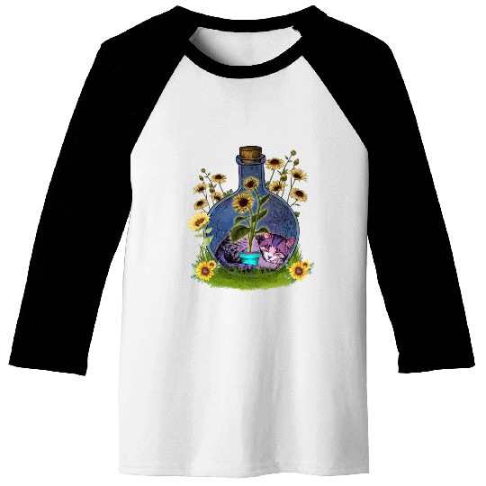 Cat Nap In A Jar Baseball Tees