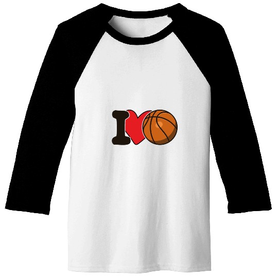 I Love Basketball For Basketball Lover Baseball Tees