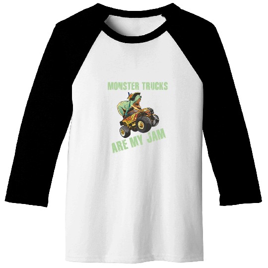 Monster Trucks Are My Jam Vintage Retro Baseball Tees