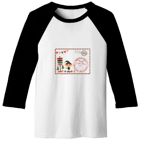 Santa Letter Elfe North Pole Specjal Delivery Mail Baseball Tees