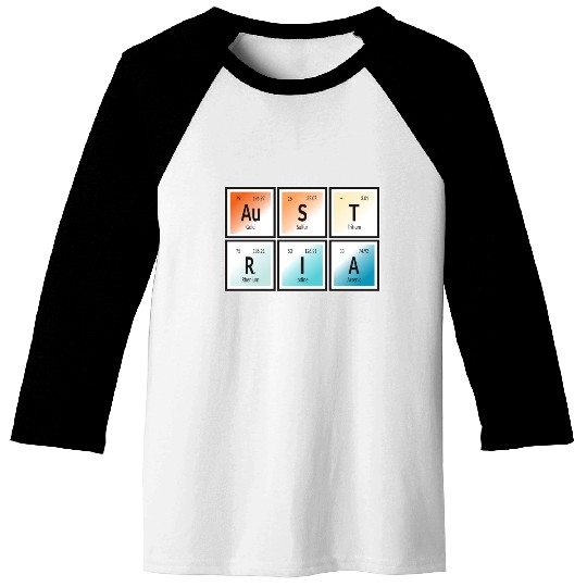 Austria | Periodic Table of Elements Baseball Tees