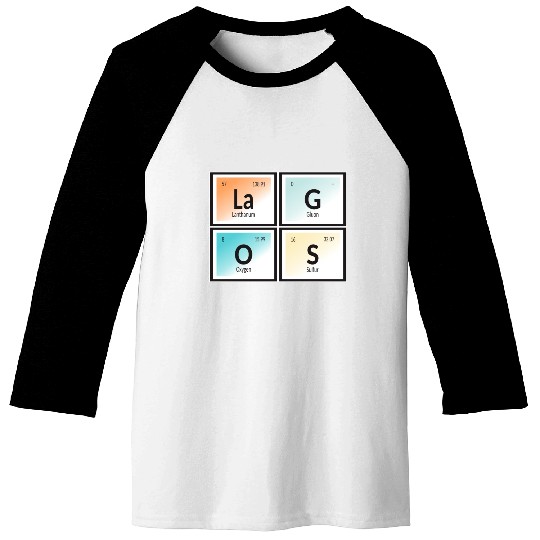Lagos | Periodic Table of Elements Baseball Tees